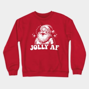 Jolly AF - Vintage Santa Claus Crewneck Sweatshirt